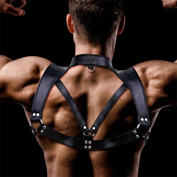 Darius Chest Bondage Harness for Men Vegan Leather - Image 2