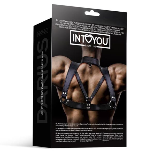 Darius Chest Bondage Harness for Men Vegan Leather - Image 4