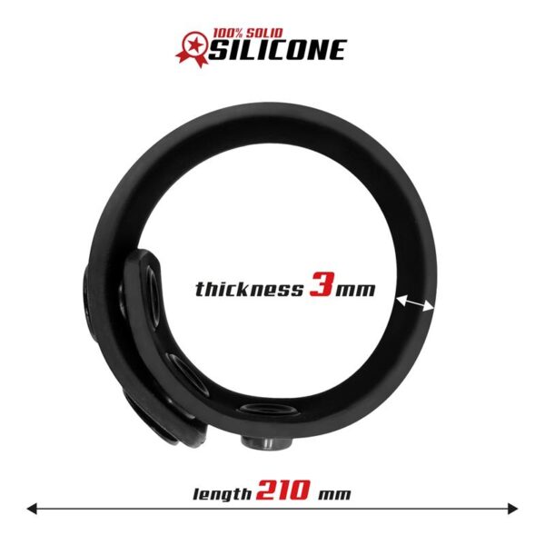 Solid Silicone Adjustable Strip Cock Ring 15-21 cm - Image 3