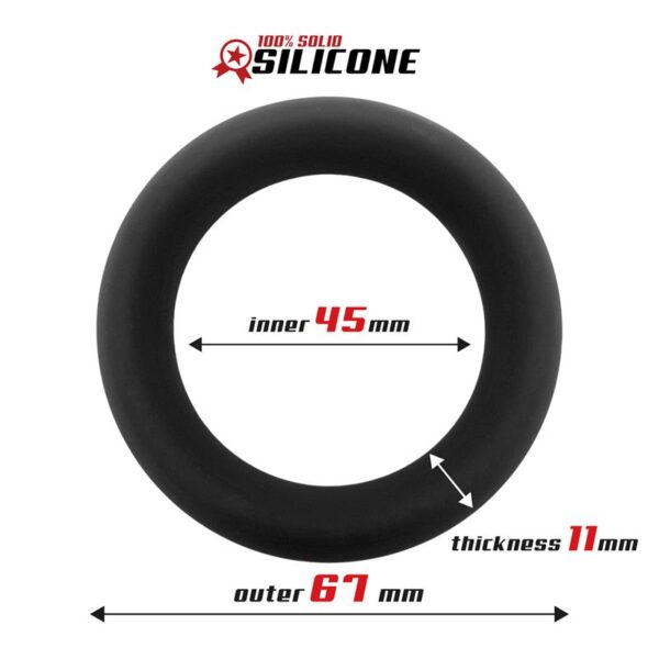 Solid Silicone Cock Ring 4.5 cm - Image 3