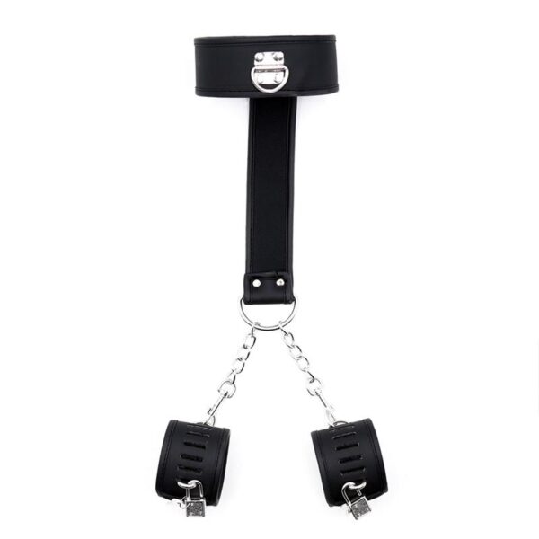 Collar with Handcuffs Set Vegan Leather - Image 4