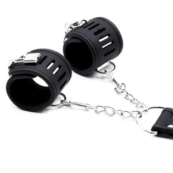 Collar with Handcuffs Set Vegan Leather - Image 5