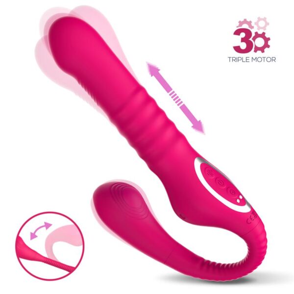 No. TwentyThree Double Vibe Pulsation and Thrusting Flexible 180º - Image 2