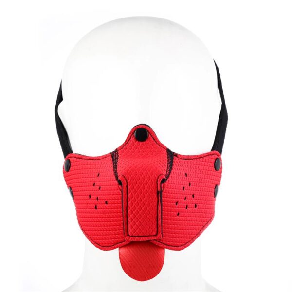 Neoprene Puppy Face Mask Red - Image 2
