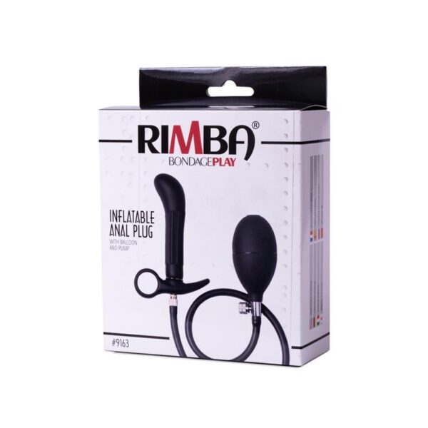 Inflatable Anal Plug with Pump Black - Image 3
