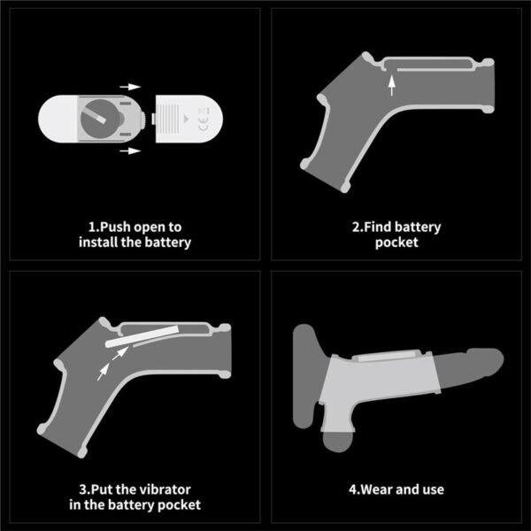 Penis and testicles sleeve with vibration Drip Knights - Image 6