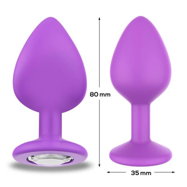 Sparkly Butt Plug Size M Violet - Image 3