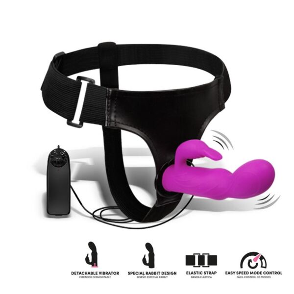 Hymax Strap-On Harness Multi-Speed Vibe with Rabbit and Remote Control - Image 2