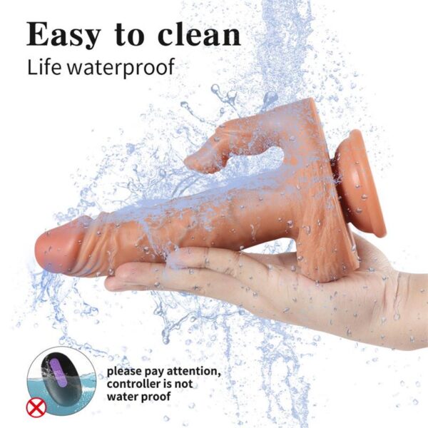 Julian Dildo with 20 Modes of Vibration and Clitoris Stimulator - Image 4