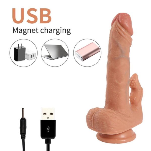 Julian Dildo with 20 Modes of Vibration and Clitoris Stimulator - Image 7