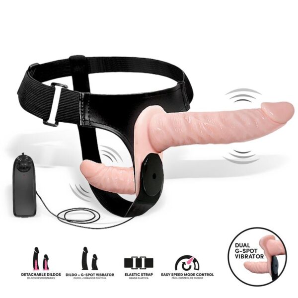 Batek Detachable unto G Double Strap-On Harness with Vibration Remote Control - Image 2