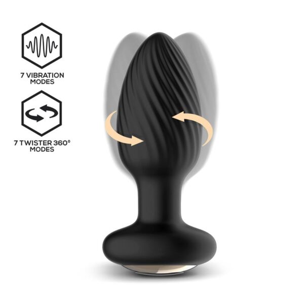 Drago Butt Plug Vibration, 360º Twister Movement and Remote Control - Image 2