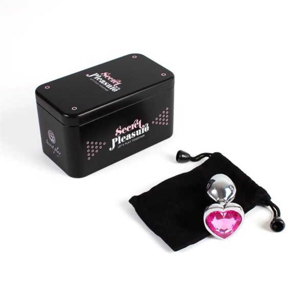 Fuchsia Heart Metal Butt Plug Size S - Image 4