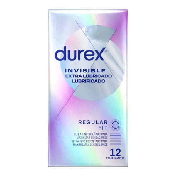 Condoms Invisible Extra Lub 12ud - Image 2