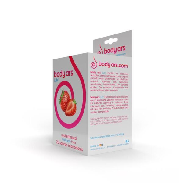 Single-dose Water-Based Lubricant Gel Acid Strawberry 20 x 4 ml - Image 2