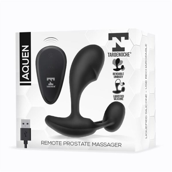 Aquen Prostate and Perineum Stimulator Liquid Silicone Remote Control Magnetic USB - Image 7