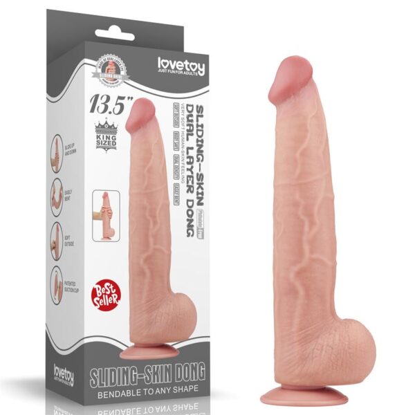 Dildo Dual Layer Sliding Skin 13.5 - Image 11