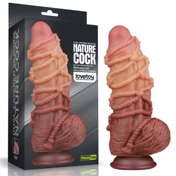 Dildo Dual Layer King Size Nature 9.5 - Image 12