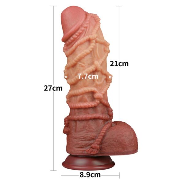 Dildo Dual Layer King Size Nature 10.5 - Image 12