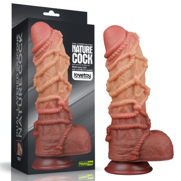 Dildo Dual Layer King Size Nature 10.5 - Image 13