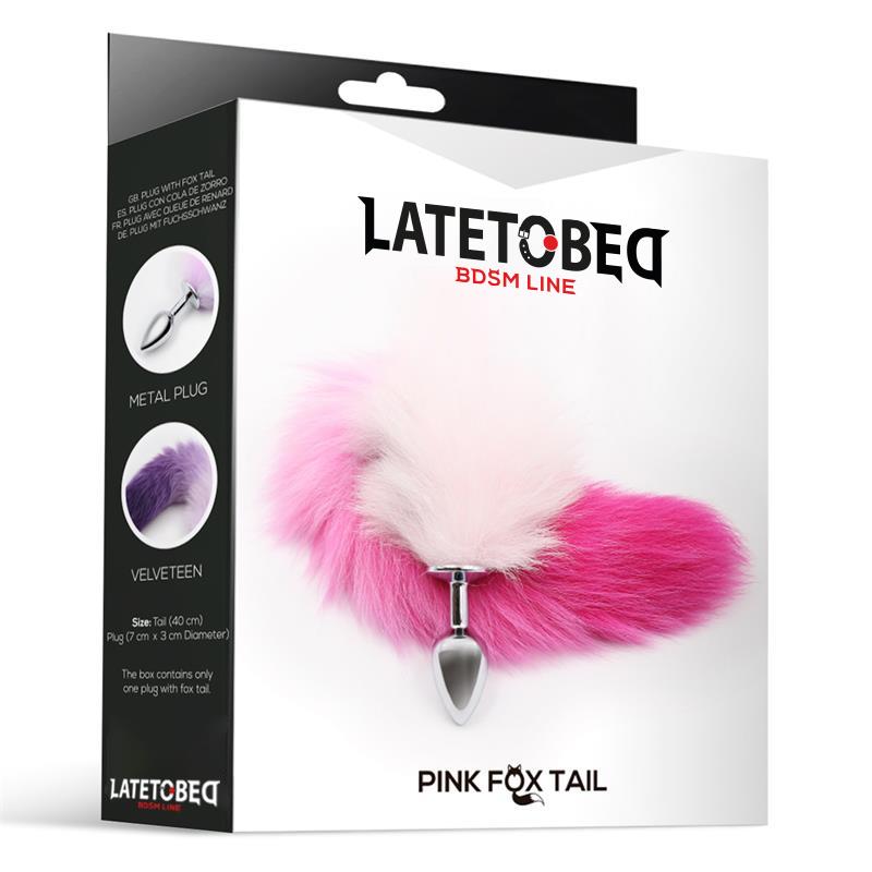 Butt Plug with Pink and White Tail Size S - Image 4