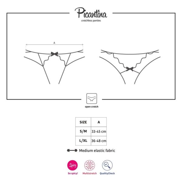 Picantina Crotchles Thong Black - Image 3