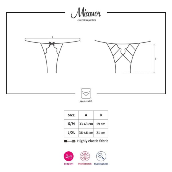 Miamor Crotchless Panties Black - Image 3