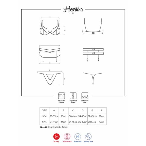 Heartina 3 Pieces Set Black - Image 3