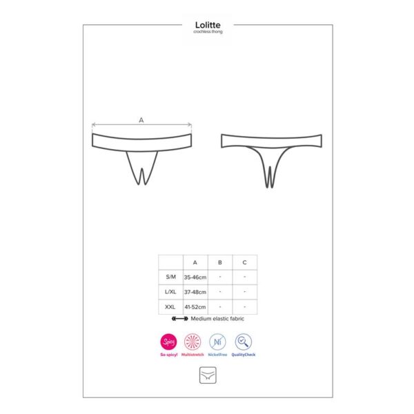Letica Crotchless Thong Black - Image 3