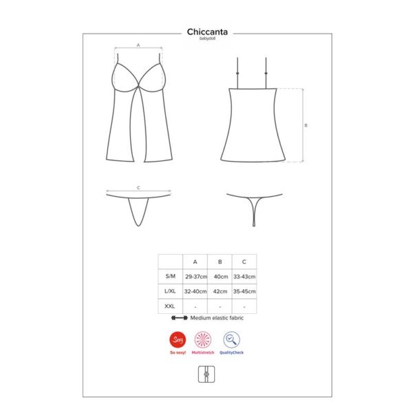 Chiccanta Babydoll and Thong Black - Image 3