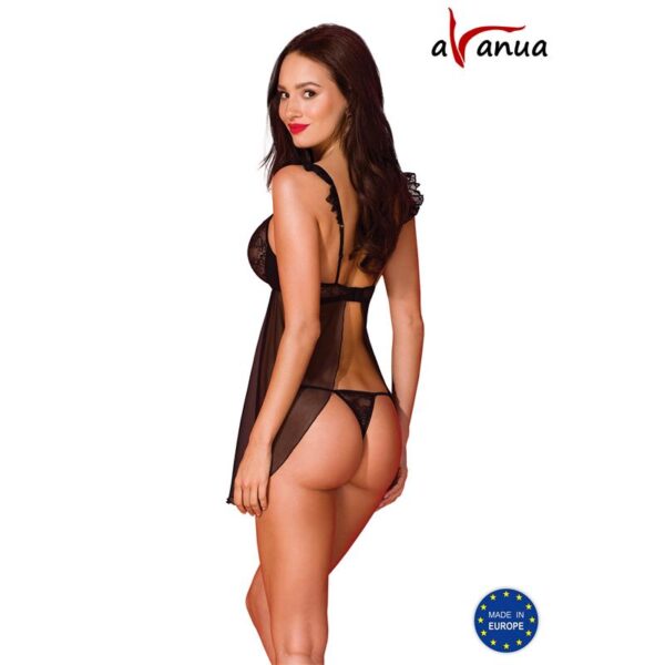 Milagros Chemise and Thong Black - Image 2