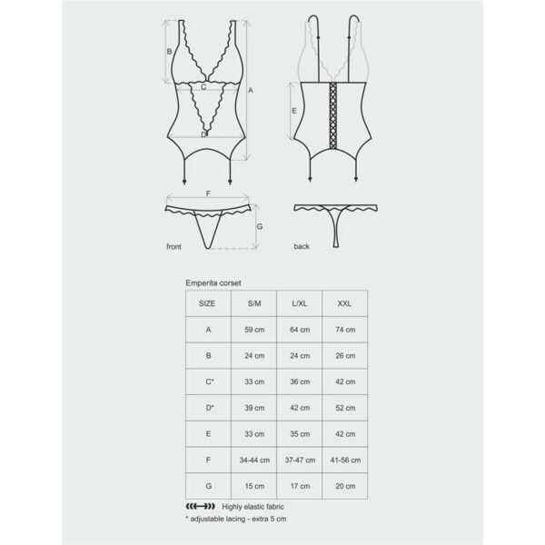 Emperita Corset and Thong Black - Image 3