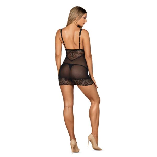 Firella Negligee with Thong Black - Image 2