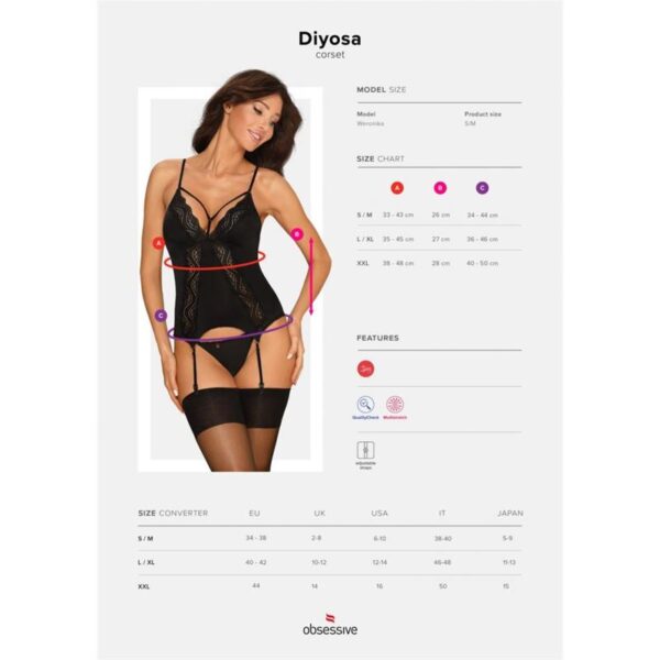 Diyosa Corset and Thong Black - Image 3