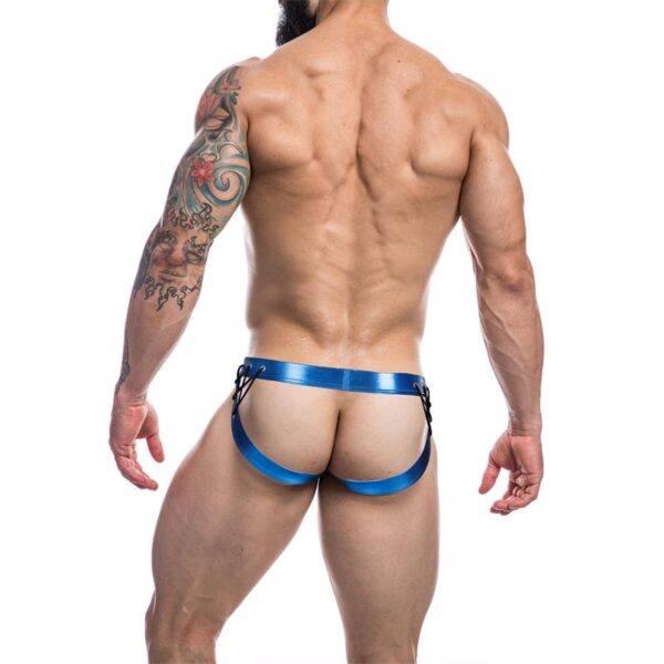 C4M14 Desire Jockstrap Blue Leatherette - Image 2
