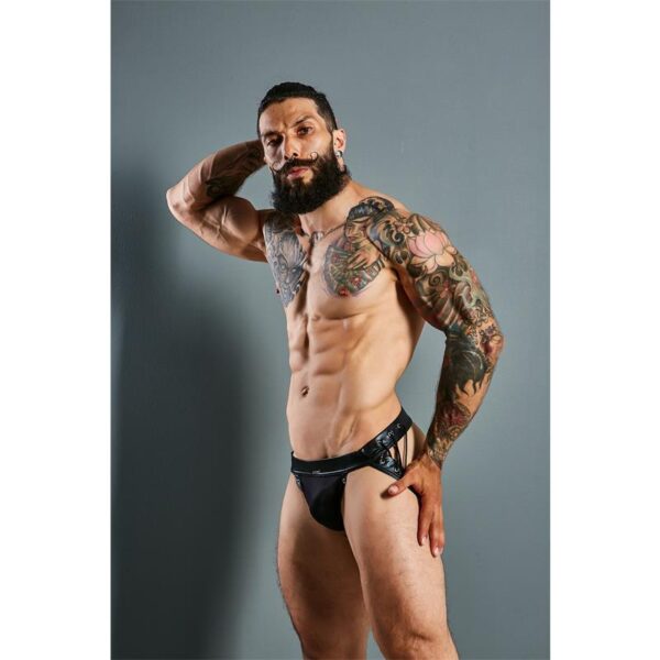 C4M14 Desire Jockstrap Leatherette Black - Image 5