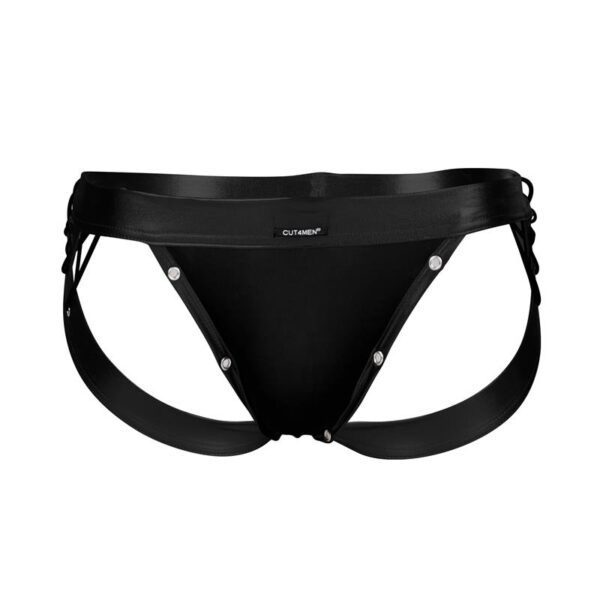 C4M14 Desire Jockstrap Leatherette Black - Image 3