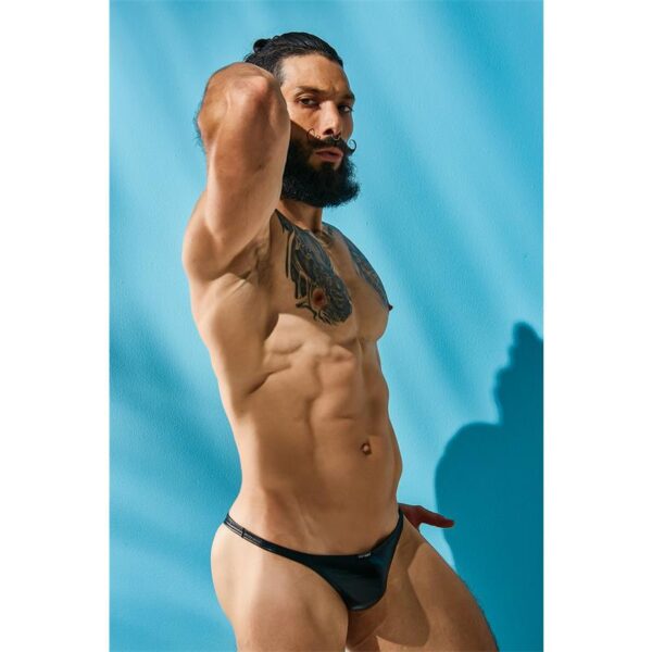 C4M11 Brazilian Brief Leatherette Black - Image 5