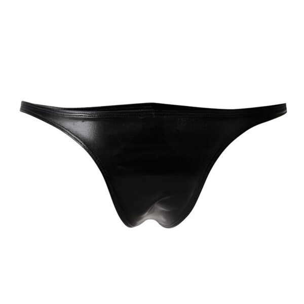 C4M11 Brazilian Brief Leatherette Black - Image 4