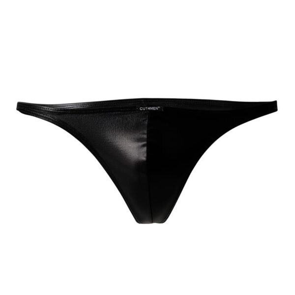 C4M11 Brazilian Brief Leatherette Black - Image 3