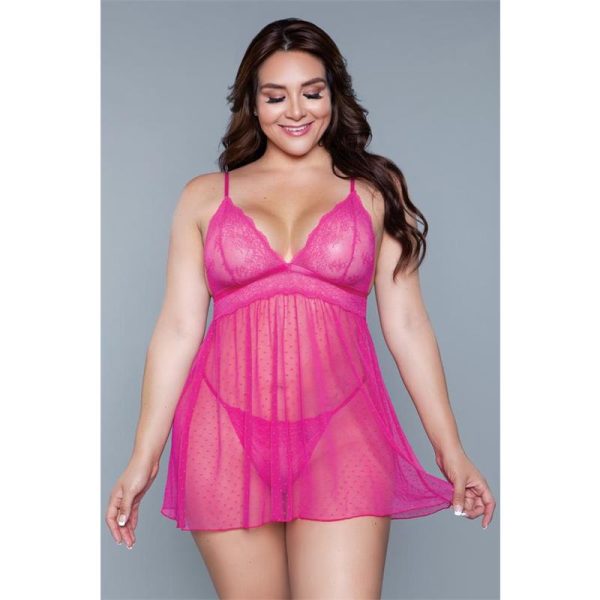 Hailey Babydoll Fuchsia Size S - Image 4