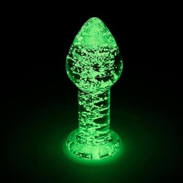 Glow in the Dark Glass Butt Plug - Image 2