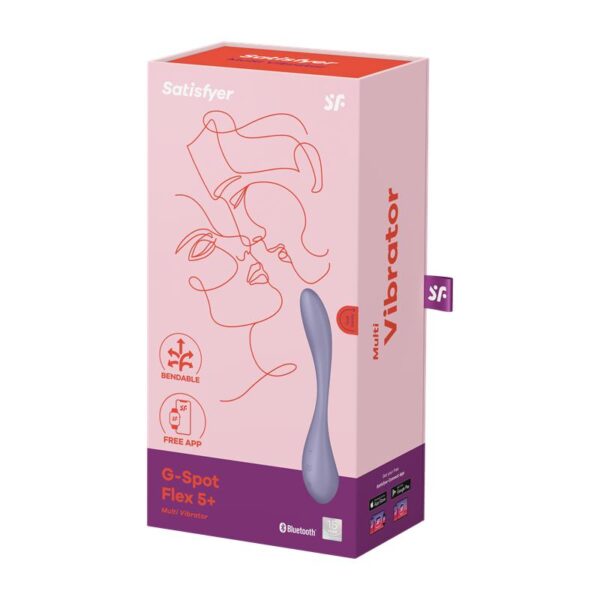 G-Spot Flex 5+ Multi Vibrator with Satisfyer Connect APP Lilac - Image 7