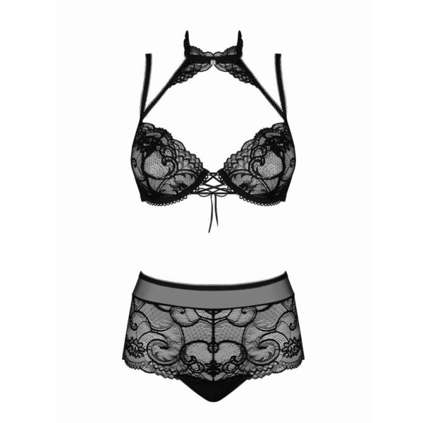 Elizenes 2 Piece Lace Bra Set With Halterneck - Image 2