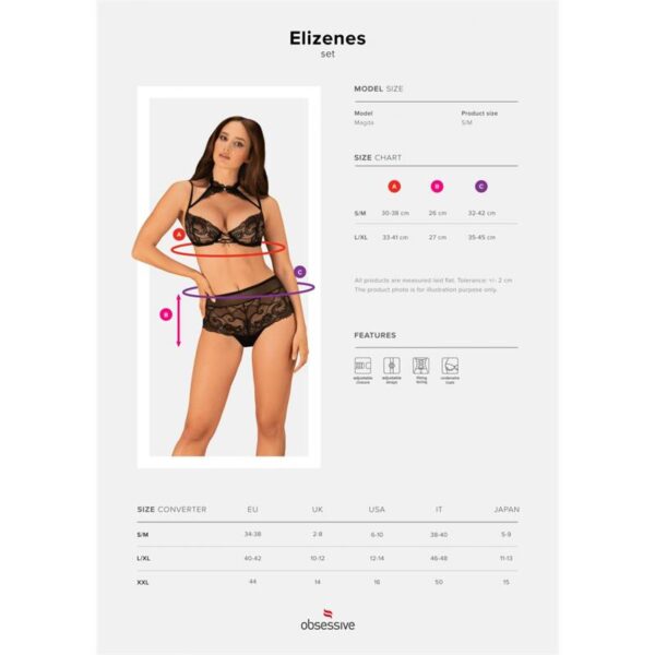 Elizenes 2 Piece Lace Bra Set With Halterneck - Image 4