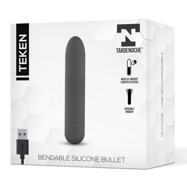 Teken Bendable Vibrating Bullet Liquid Silicone Unibody Magnetic USB - Image 5