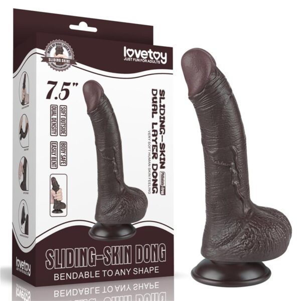 Sliding Skin Dual Layer Dildo 7.5 - Image 12
