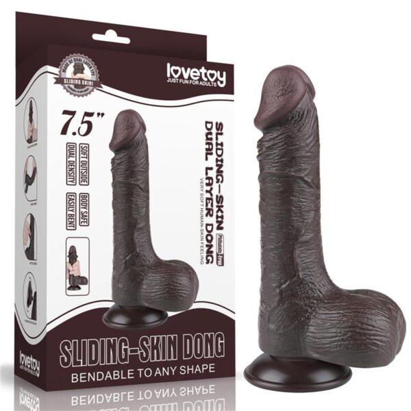 Sliding Skin Dual Layer Dildo 7.5 - Image 11