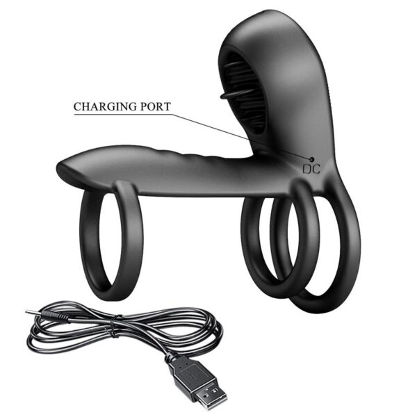 Jammy Triple Vibrating Penis Ring USB - Image 8