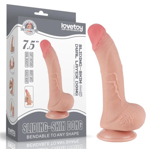 Sliding Skin Dual Layer Dildo 7.5 - Image 13